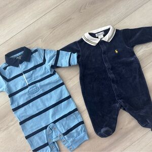 Ralph Lauren Kids One Piece Set - Light Blue and Navy